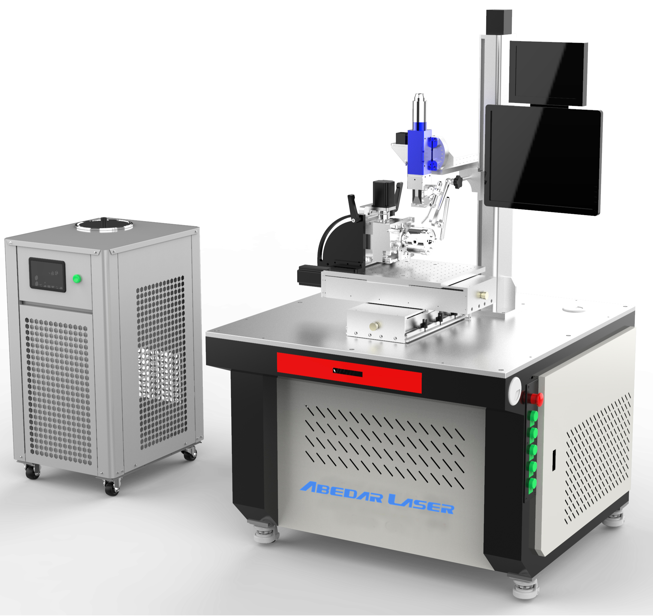 Soldador automático del laser de la fibra de la refrigeración por agua para el aluminio del metal